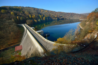 Klíčavská přehrada postavená v 50. letech 20. století jako zásobárna pitné vody pro Kladno. (foto M. Majer)