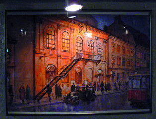 Jeden z vystavených obrazů Gustava Kruma