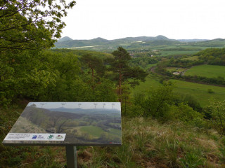 Panoramatická tabule na vrcholu