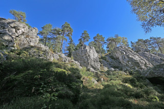 Panorama přírodní památky Goethovy skalky