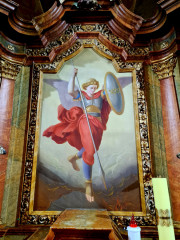Obraz sv. Archanděla Michaela pochází z kostela v Lichkově. (Foto A.W.)