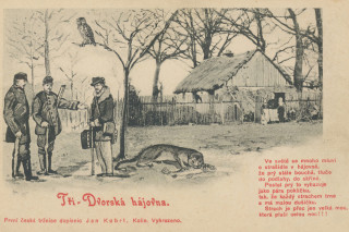Pohlednice začarované hájovny vydaná v roce 1903 Janem Kubrtem