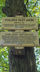 Označení Vyhlídky Vildy Jakše